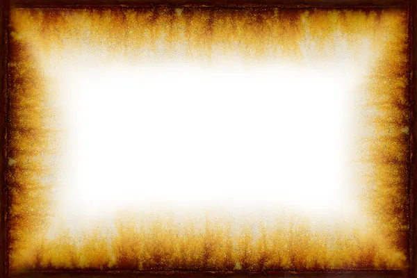 Rusty Grunge Vintage Frame with White Background — Stock Photo, Image