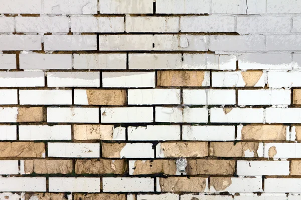 Grunge tuğla duvar kirli eski boya doku ile — Stok fotoğraf
