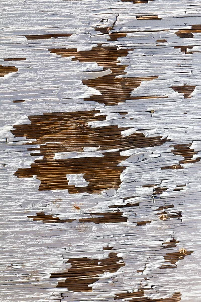 Oud hout met witte verf textuur peeling — Stockfoto
