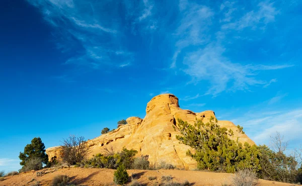 Colorado Národní památník blue sky pozadí — Stock fotografie