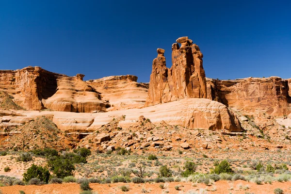 Rocky Canyon Deserto Paisagem fundo — Fotografia de Stock