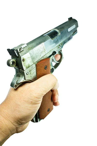 Waffe in der Hand. — Stockfoto