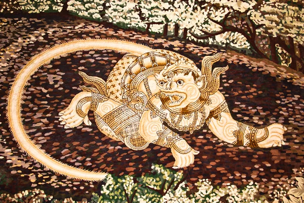 Die Kunst der hanumanischen Wandmalerei. — Stockfoto