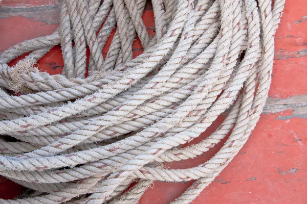 Het witte touw. — Stockfoto