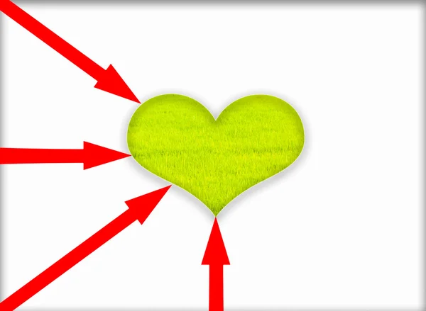 Green heart. — Stock Photo, Image