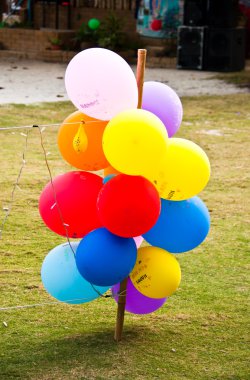 Multi-colored balloons. clipart
