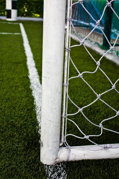 Campo de futebol pólos gol — Fotografia de Stock