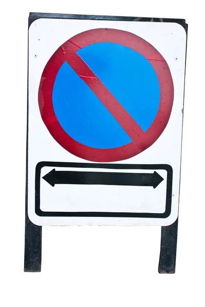 Não estacionar ao longo da placa — Fotografia de Stock