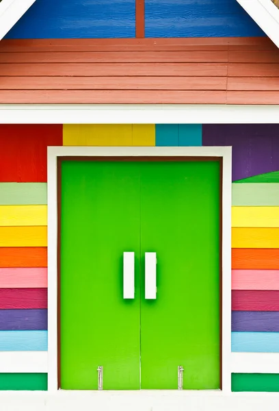 Bright color wood door — Stock Photo, Image
