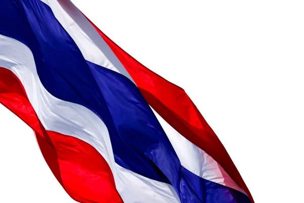 Streaming Thaise vlag geïsoleerd op witte achtergrond — Stockfoto