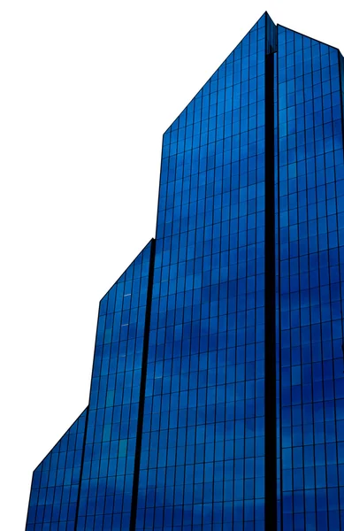 Glasgebäude isoliert auf weißem Hintergrund — Stockfoto