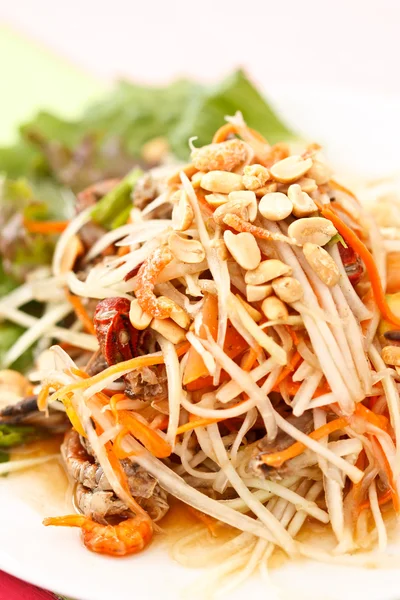 Famosa comida picante estilo tailandés, Somtam . —  Fotos de Stock