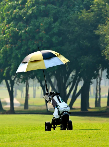 Torby golfowej na wózku — Zdjęcie stockowe