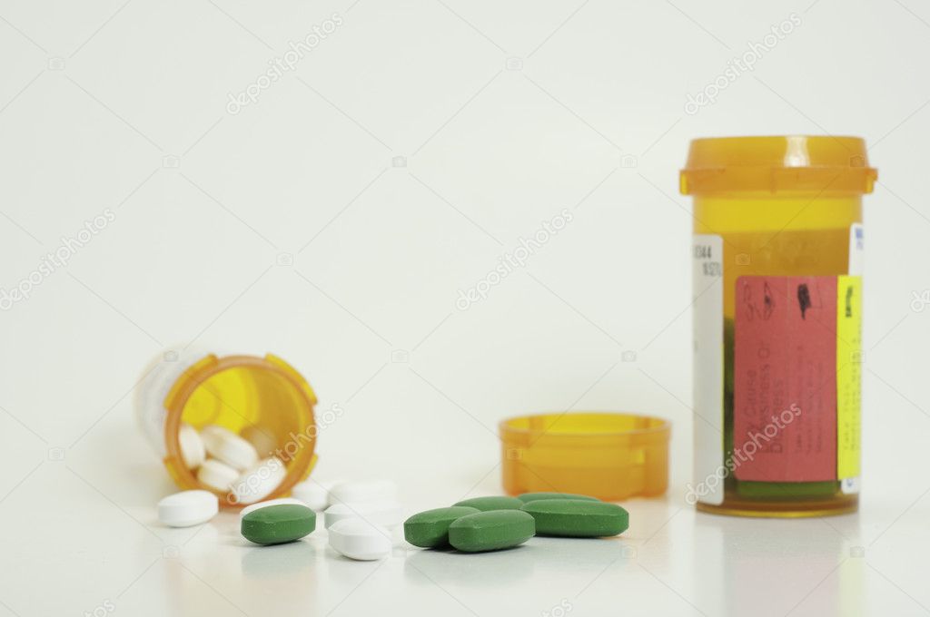 Prescription pills spilled