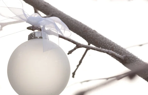 White christmas ornament — Stock Photo, Image