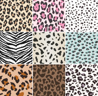 Repeated animal skin texture print clipart