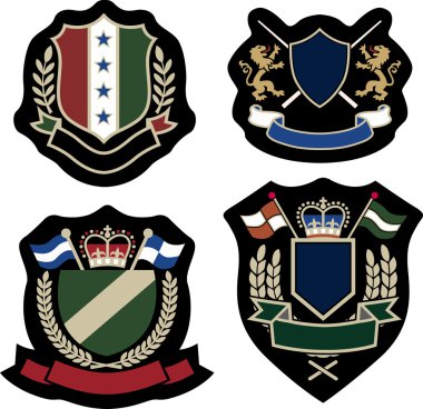 Royal classical emblem badge clipart