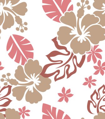 Hibiscus flower print clipart