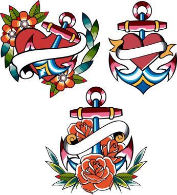 Anchor navy tattoo clipart