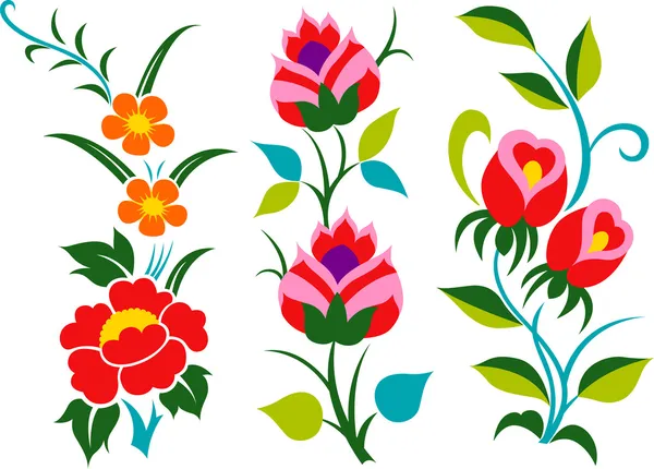Modèle abstrait de fleur de défilement — Image vectorielle