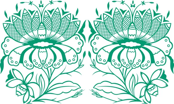Paisley flower illustration — Stock Vector