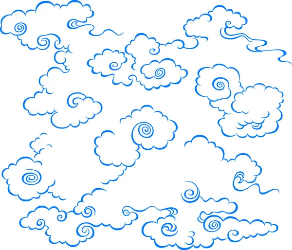 Ilustrasi awan - Stok Vektor