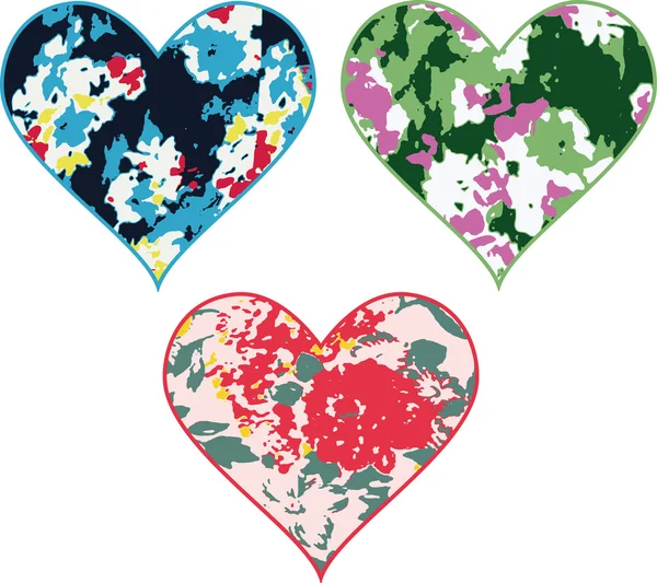 Весной стильный цветочный дизайн сердца — стоковый вектор