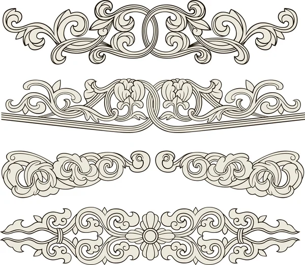 Scroll ornament illustration — Stock Vector