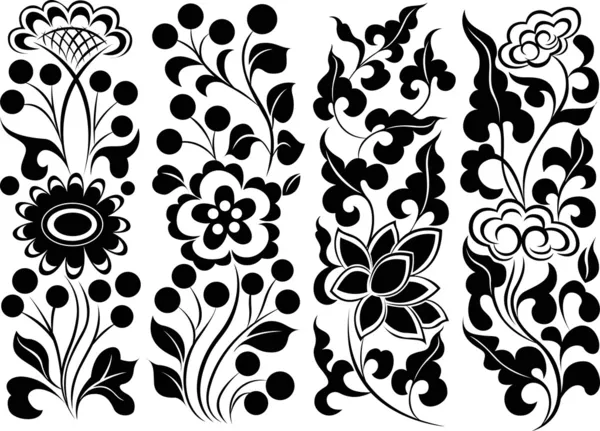 花の創造的な要素セット — ストックベクタ