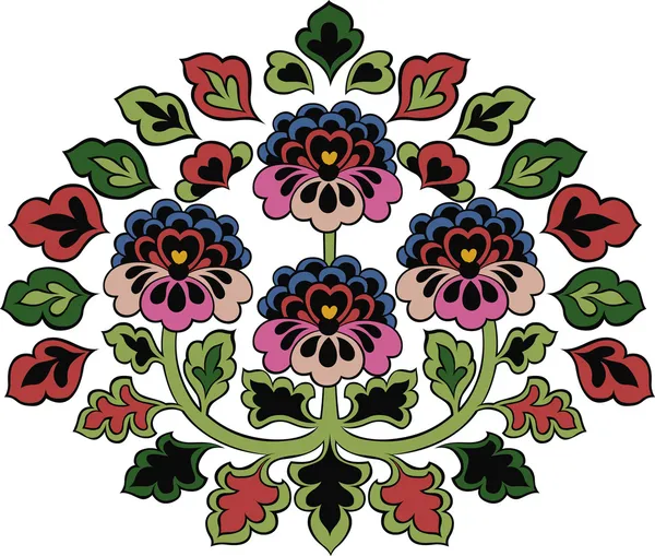 Flower emblem — Stock Vector