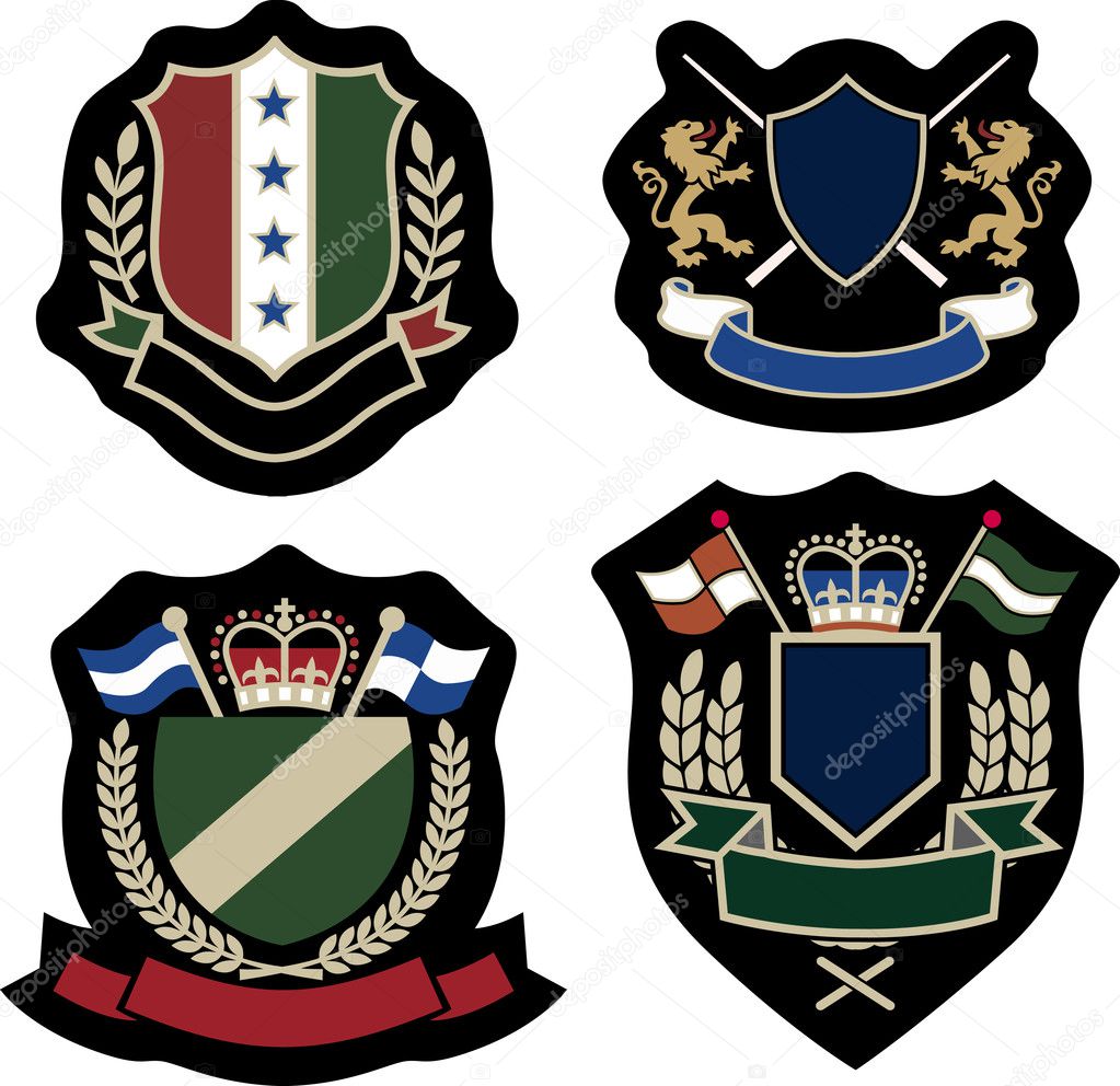 Royal classical emblem badge