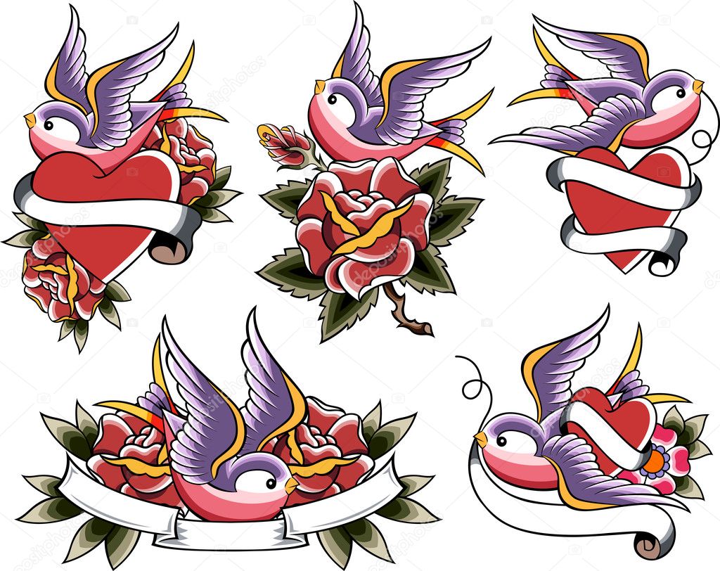 Flying Swallow Tattoo Design – Tattoos Wizard Designs