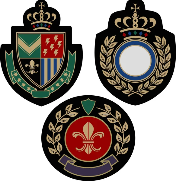 Royal classical emblem shield — Stock Vector