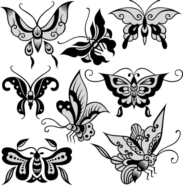 Ilustración mariposa moda — Vector de stock