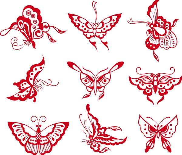 Πεταλούδα εικονογράφηση μόδας — Διανυσματικό Αρχείο