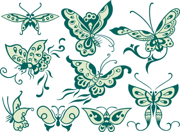Πεταλούδα εικονογράφηση μόδας — Διανυσματικό Αρχείο