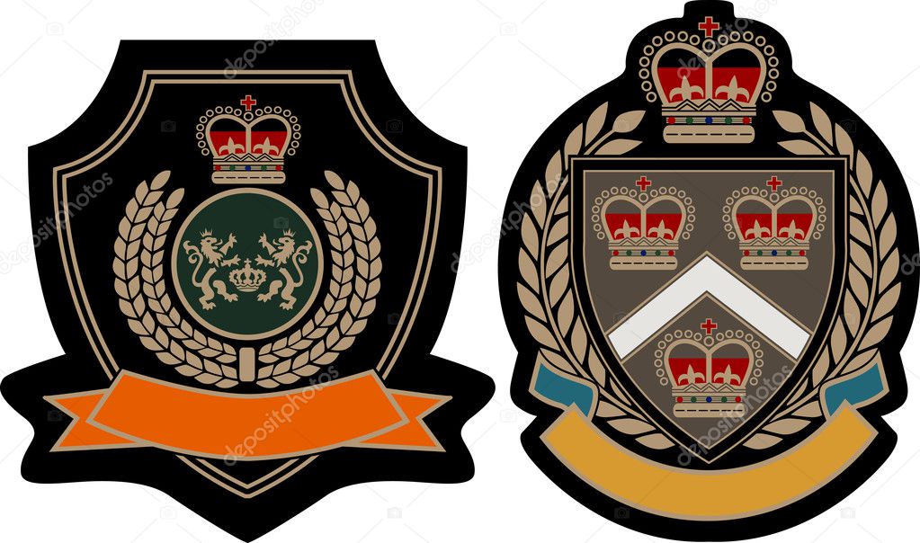 Royal crown emblem badge