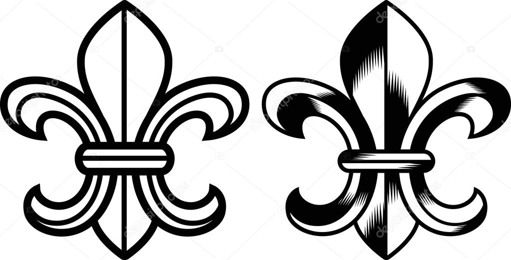 Clip Art Fleur De Lys Outline - Fleur De Lis White, HD Png Download