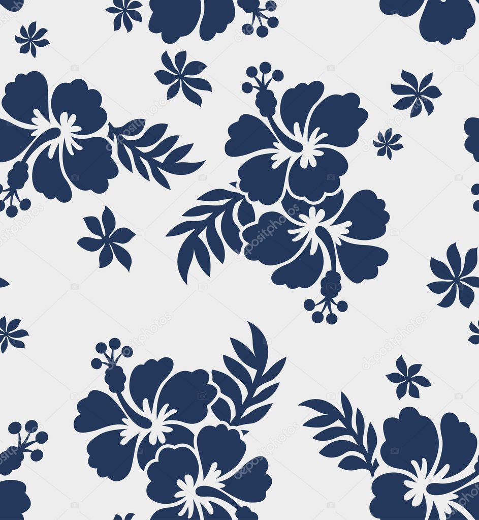 Seamless flower summer fabric pattern