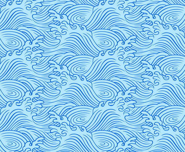 Seamless ocean wave pattern