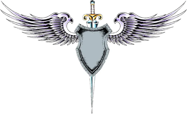 古典的な紋章入りの盾 — ストックベクタ