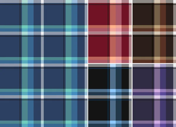 Patrón textil de tela a cuadros — Vector de stock