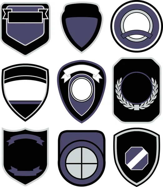 Emblema insignia forma icono — Archivo Imágenes Vectoriales