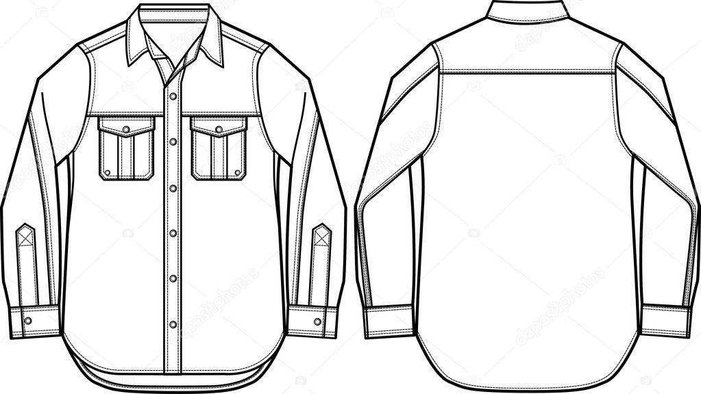 Man formal shirt Stock Vector by ©pauljune 10091372