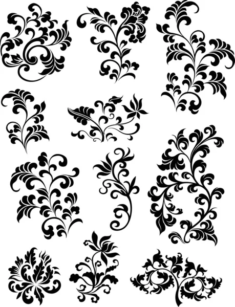 Diseño de patrón de esquina remolino — Archivo Imágenes Vectoriales