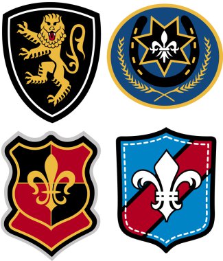 Heraldic classic emblem clipart