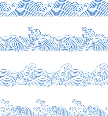 Seamless wave illustration clipart
