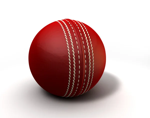 Kırmızı kriket topu — Stok fotoğraf