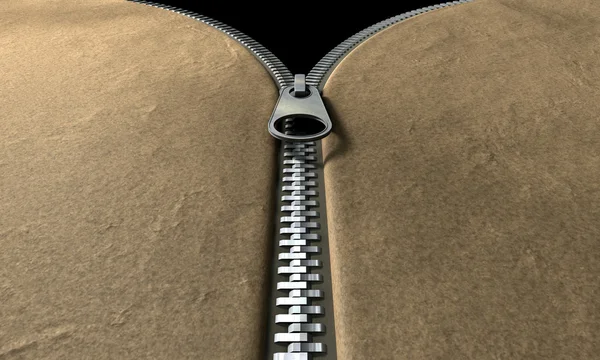 Zipper Front Perspective — Stock Photo, Image