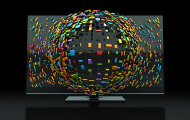 3DTV Television Concept clipart